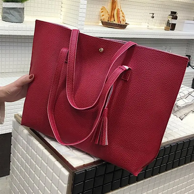 2019 New Fashion Women Shoulder Bag Tassel Soft Messenger Bags Ladies Handbag PU Casual Bag Female Fashion Bag