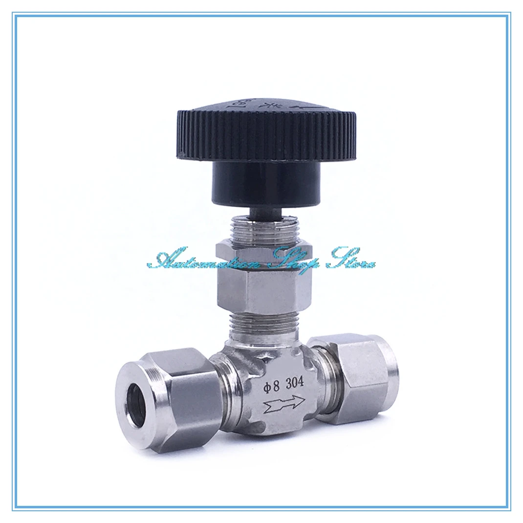 

Needle type Globe valve 304 stainless steel 3~12mm OD Tube Flow regulating needle valve