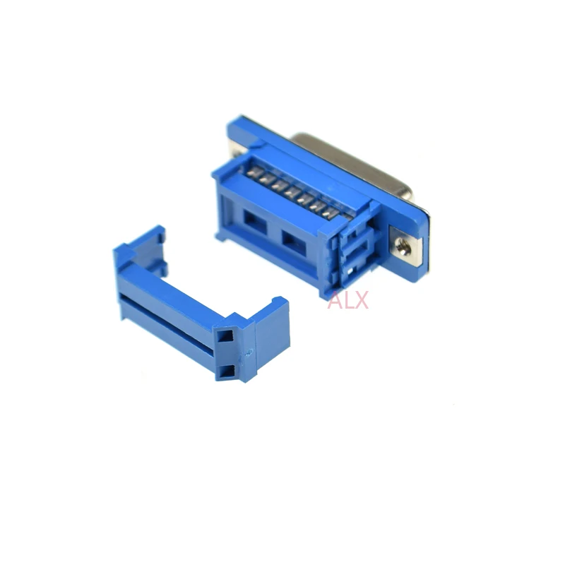 5PCS DIDC15 DB15 feMALE serial port CONNECTOR IDC crimp Type D-Sub  COM CONNECTORS 15pin socket 15p Adapter FOR ribbon cable