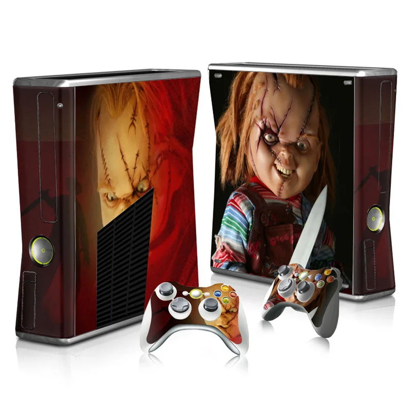 Skin Sticker Decals For Xbox 360 Slim Console and Controller Skins Stickers for Xbox360 Slim Vinyl - Film Child's Play