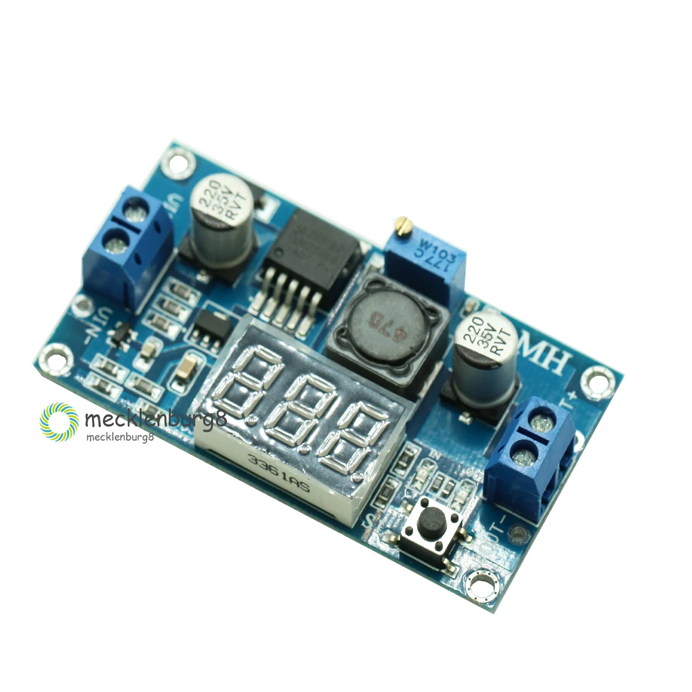 LM2596 DC Buck Step Down Power Converter Module DC/DC 4.0~40V to 1.25-37V 2A Adjustable Voltage Regulator With LED Voltmeter