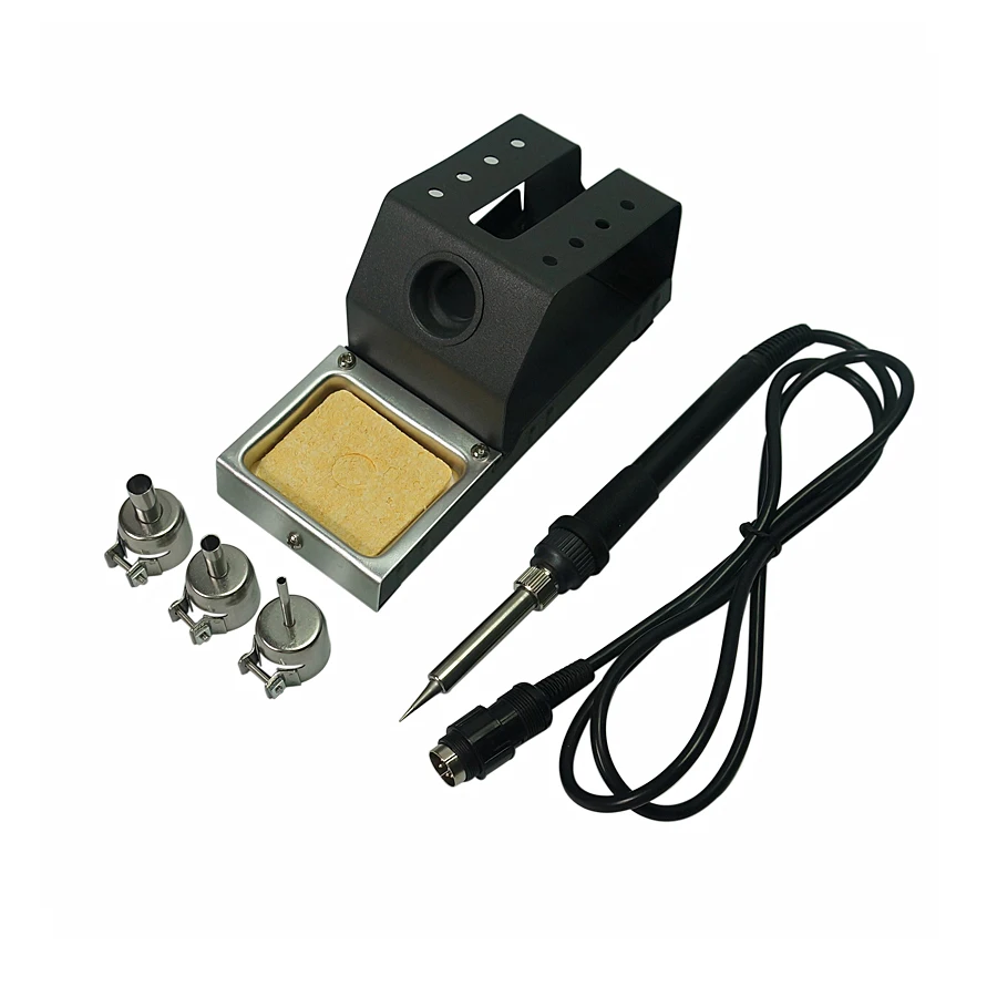 QUICK 706W+ Digital Display Hot Air Gun Electric Soldering Iron Anti-static Temperature Lead-free 2 in 1 Rework Station