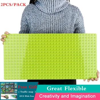 2pcs/set big size base plate 32*16 dots base plate DIY building blocks educational building toys for children