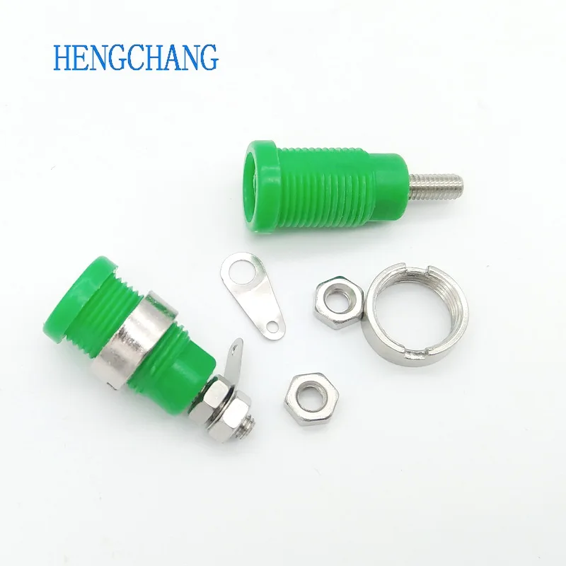 4mm banana socket Insulated Safety 4mm Banana Female Jack Panel Mount Socket Binding Post Connector 10Pcs