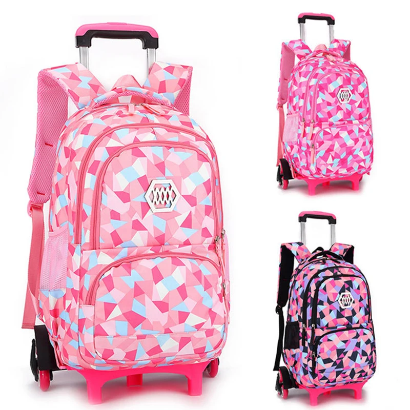 kids Travel luggage Rolling Bags School Trolley bag Backpack On wheels Girls Trolley School backpacks wheeled bags for girls sac