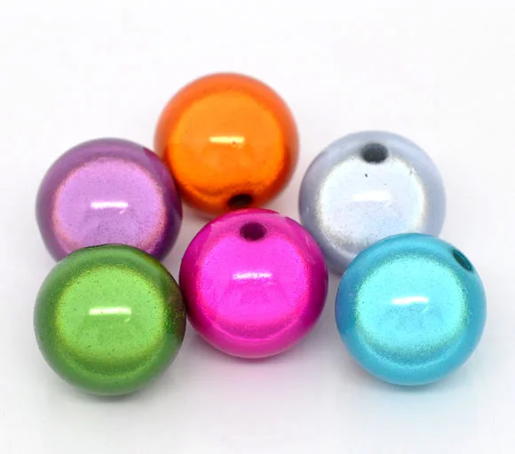 Free Shipping 50pcs 16mm Mixed Miracle Acrylic Round Spacer Beads charm wholesales j1190