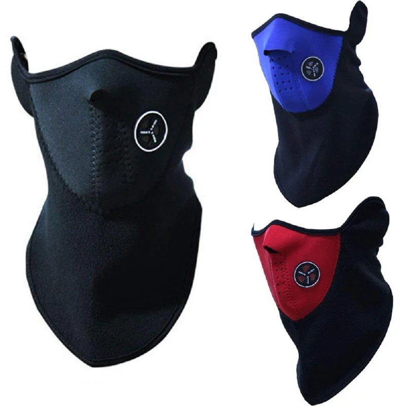 1 Pc Windproof Winter Cold-Proof Cold Weather Half Ski Climbing Bicycle Face Mask  with Breathable Hole Cotton Outdoor Sports