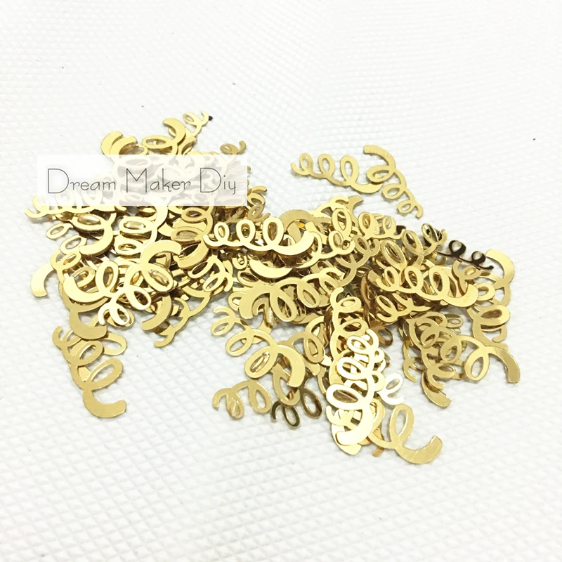 2000pcs/lot Zigzag Twist Shape Loose Sequins handmade paillette 16*18mm loose sequins for craft Kids DIY Decoration Confetti