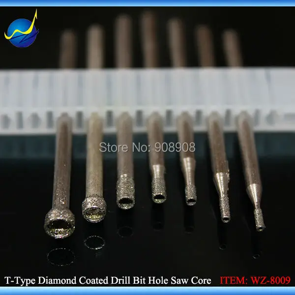 3 Sets Diamond Mounted Point Grinding Bit Gems Drills Burrs 1.0mm to 4.0mm Spherical Concave Head Tools Shank 3/32'' Grit 120