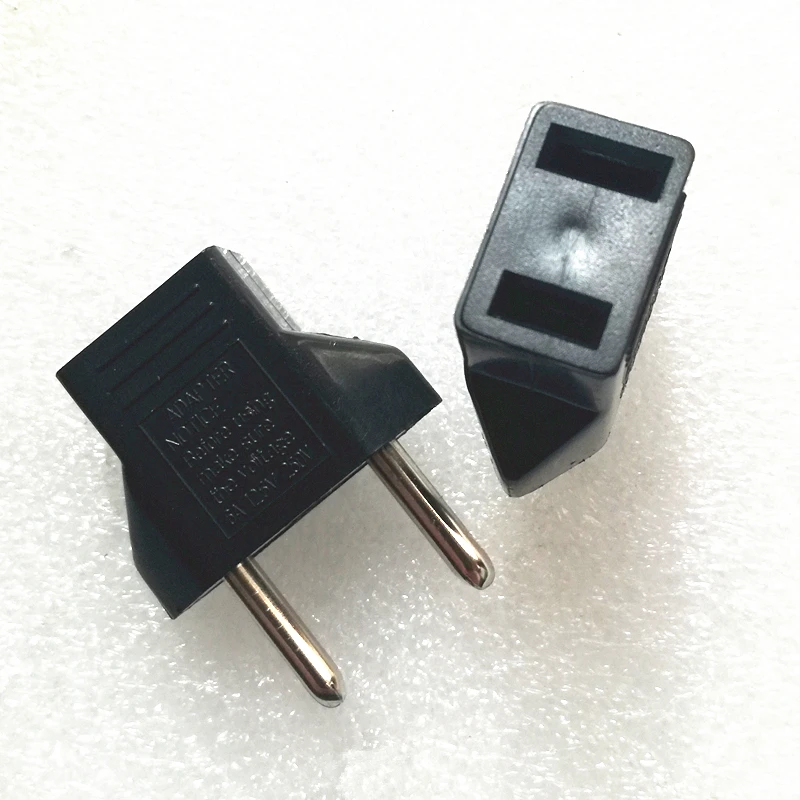 2 Buah Colokan US Ke EU Travel Charger Adapter Plug Outlet Converter International Plug Adapter 125/250V 6A