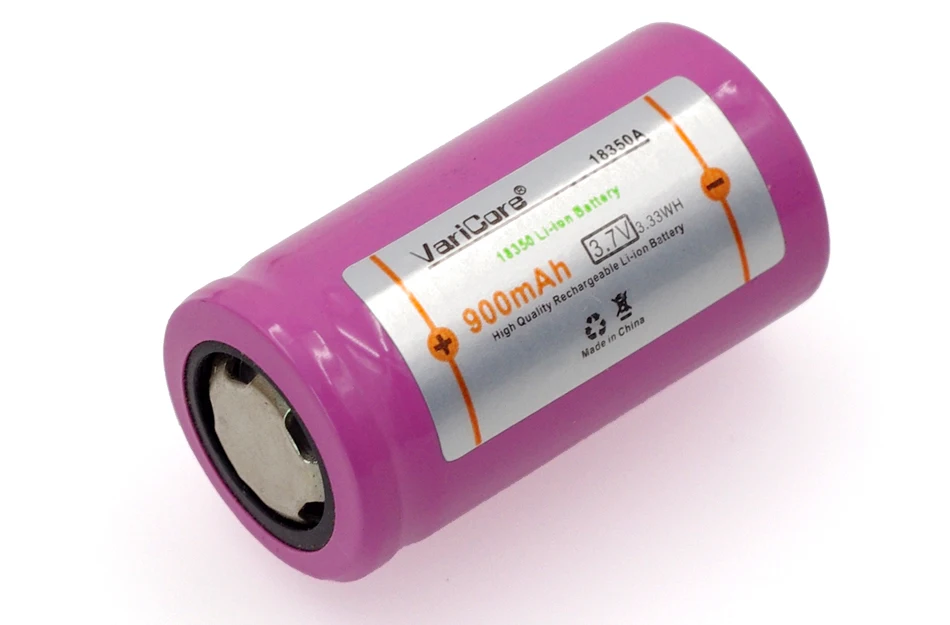 3 pièces VariCore-Batterie au lithium ICR 18350, lampe cylindrique électronique, aste physiquement, 900 mAh, 3.7 V, 24.com