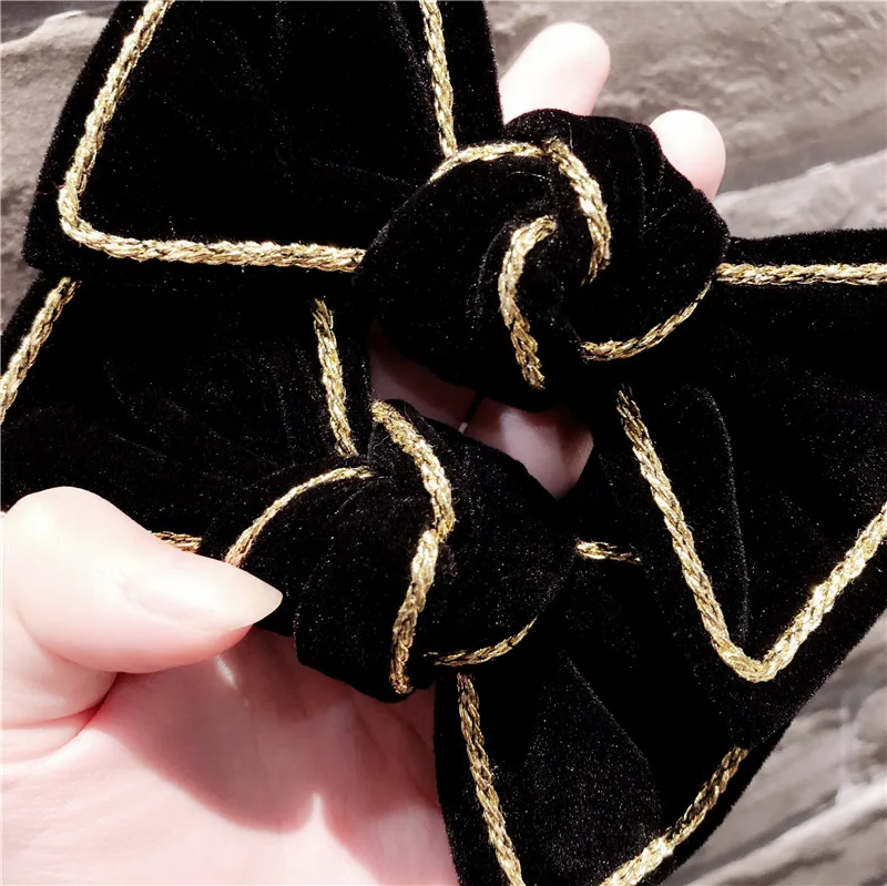 

Fashion quality Velvet bow hair hoop Hair Accessories Women elegance Girls Hair Band Hair Ponytail Rope Hairbands headwear