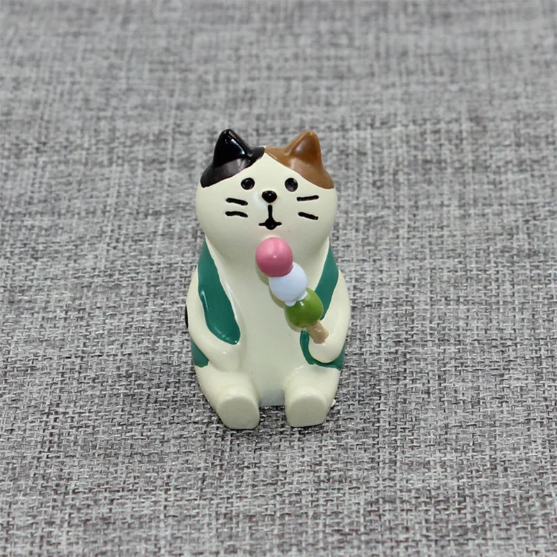 일본 Zakka Decole 고양이 토끼 미니어처 인형 동상 홈 인테리어 요정 정원 수지 공예 장난감 분재 장식품