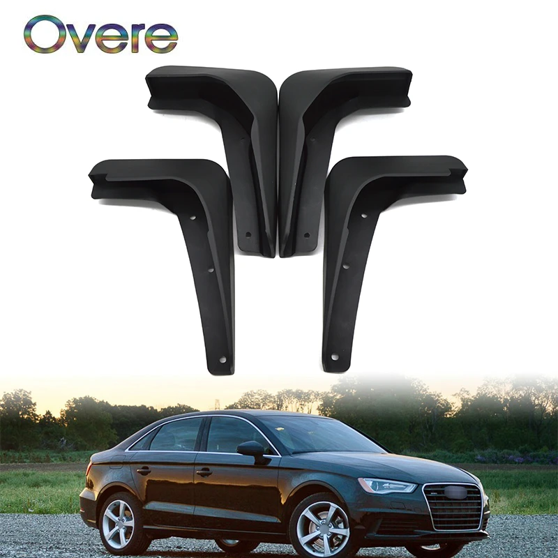 

Передние и задние брызговики OVERE для Audi A3 Sedan 2013 2014 2015 2016, аксессуары, брызговики, автомобильный Стайлинг, 1 комплект брызговиков