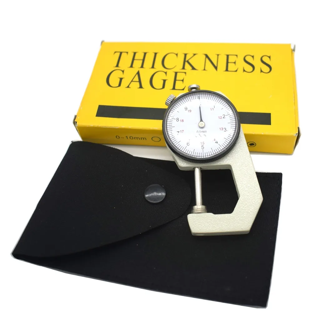 Locking Thickness Gauge Sheet Metal Leather 0 to 20mm Dial Thickness Gauge 0.1mm Precision Jewelry Tool