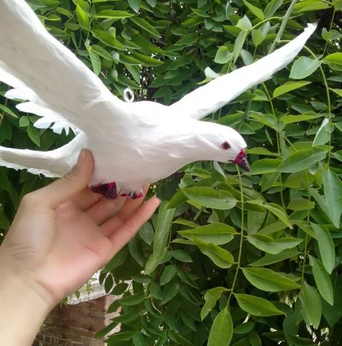 36x28CM bird of peace, dove model polyethylene&furs handicraft,props decoration gift A682