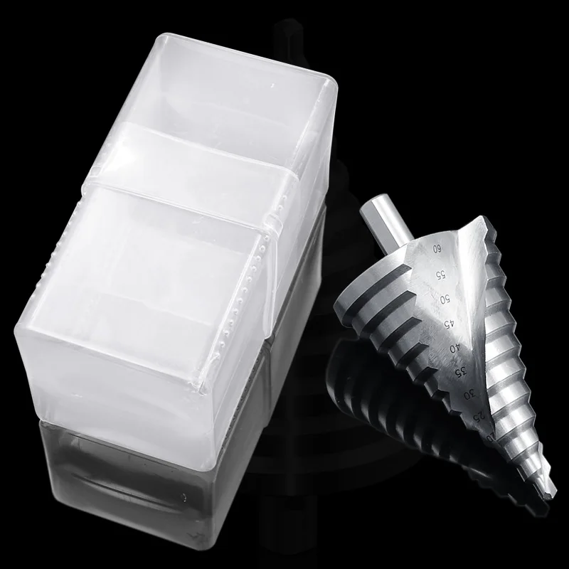 Cono Foro Opener Cutter Passo Punta del trapano HSS 6-60mm In Acciaio Del Metallo Foro Cutter bit Strumento di Potere Uso