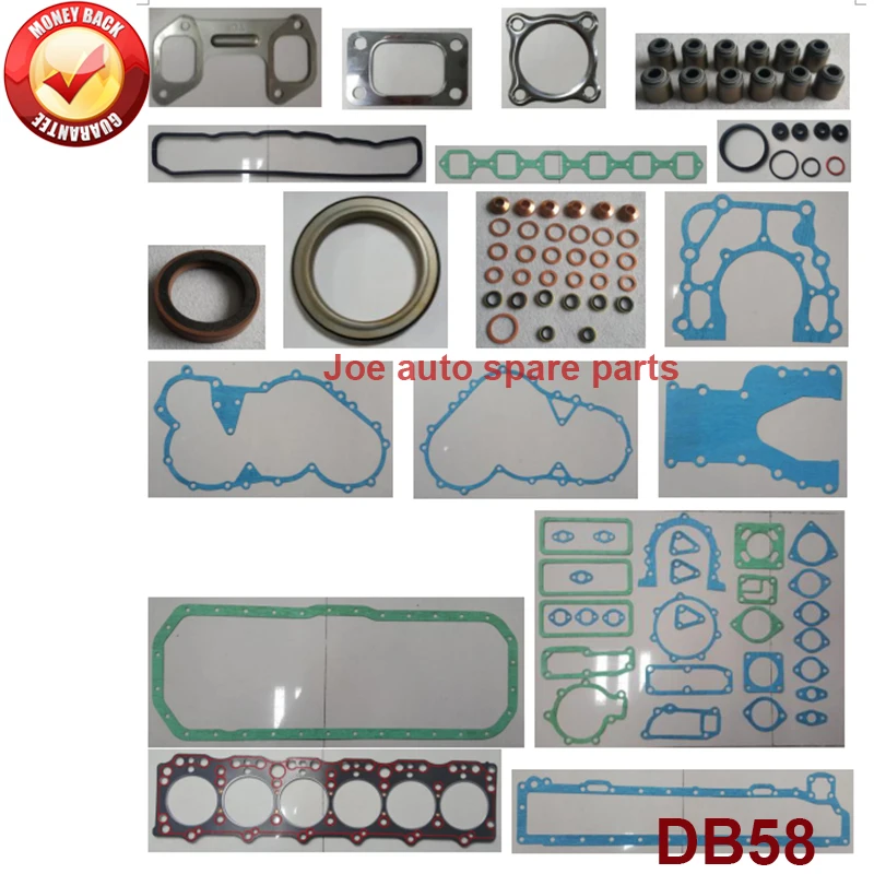 DB58T DB58 complete repair Overhaul engine full gasket set kit for Doosan Daewoo DH220-5 Excavator