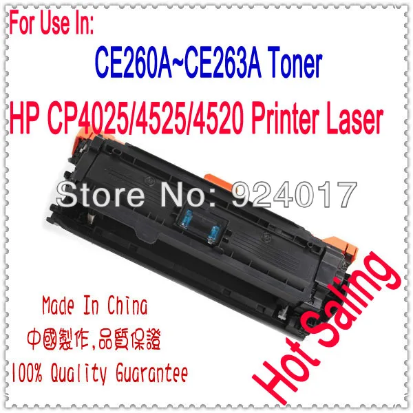 

Refill Toner Cartridge For HP CM4540 CP4025 CP4525 Color Printer,647A CE260A CE261A CE262A CE263A CM 4540 4025 Toner Cartridge