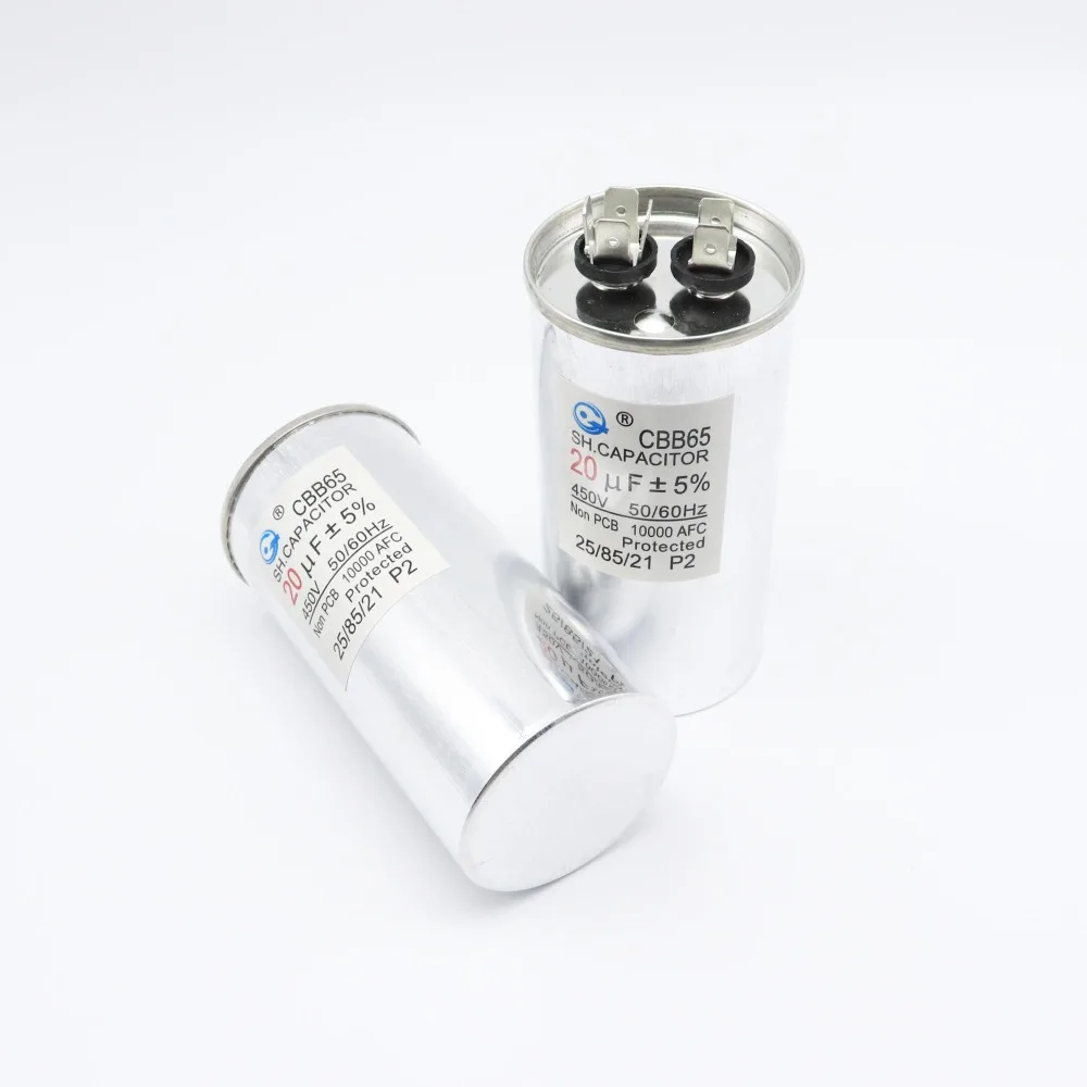 AC Motor Capacitor Air Conditioner Compressor Start Capacitor CBB65 450VAC 10/15/20/25/30/35/40/45/50/55/60UF