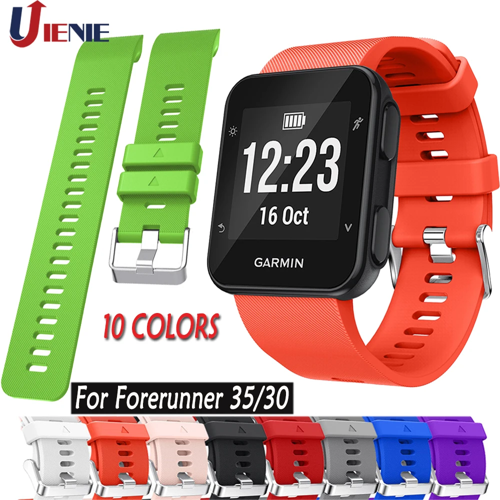 Sport Silicone Watch Band Strap for Garmin Forerunner 35 30 Smart Watch Bracelet Colorful Replacement Wristband Watchband