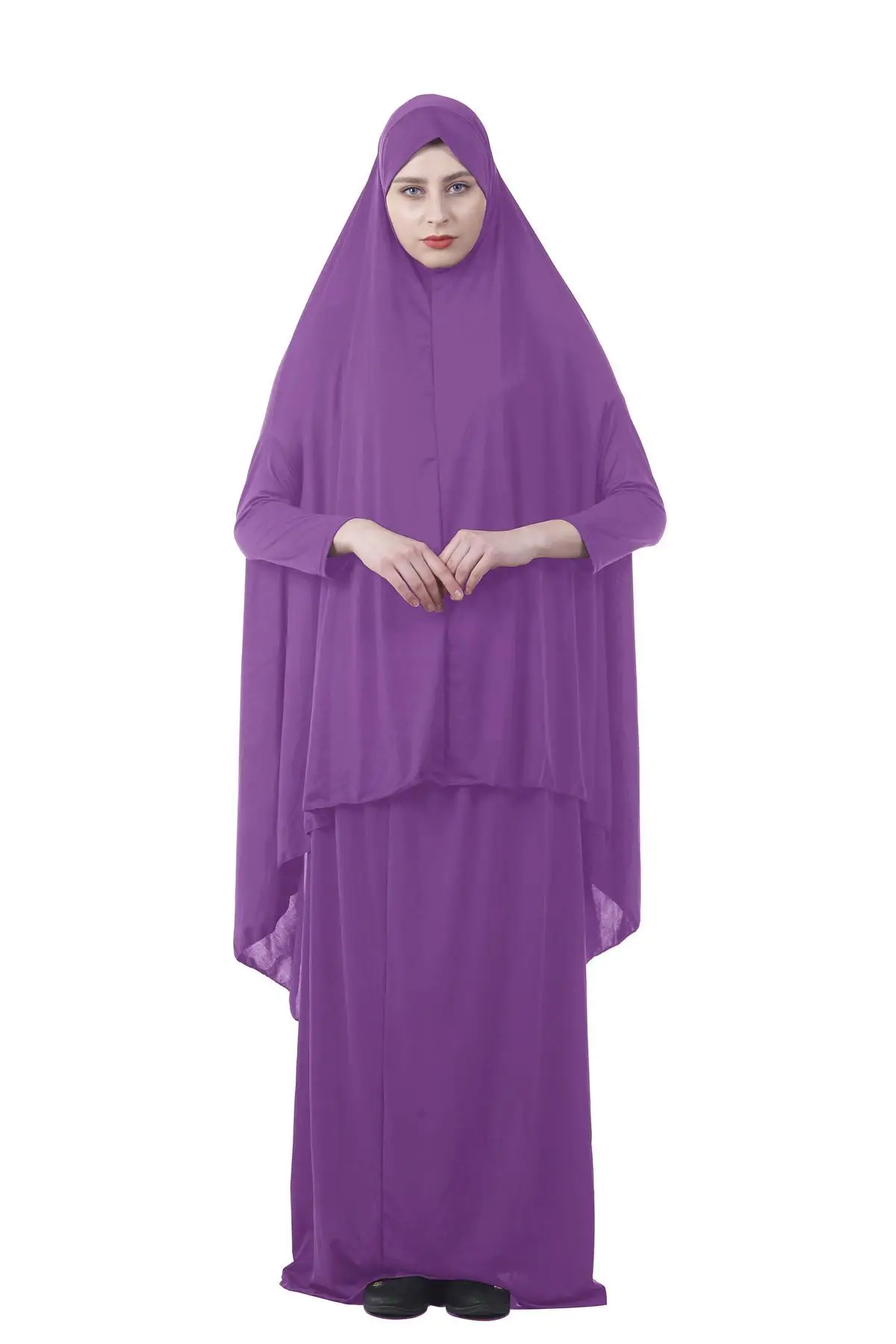 Imagem -04 - Muçulmano Feminino Tradicional Robe Abaya Vestido Grande Cachecol Khimar Hijab Vestido Conjuntos de Oração Islâmica Médio Oriente Serviço de Adoração Novo Peças