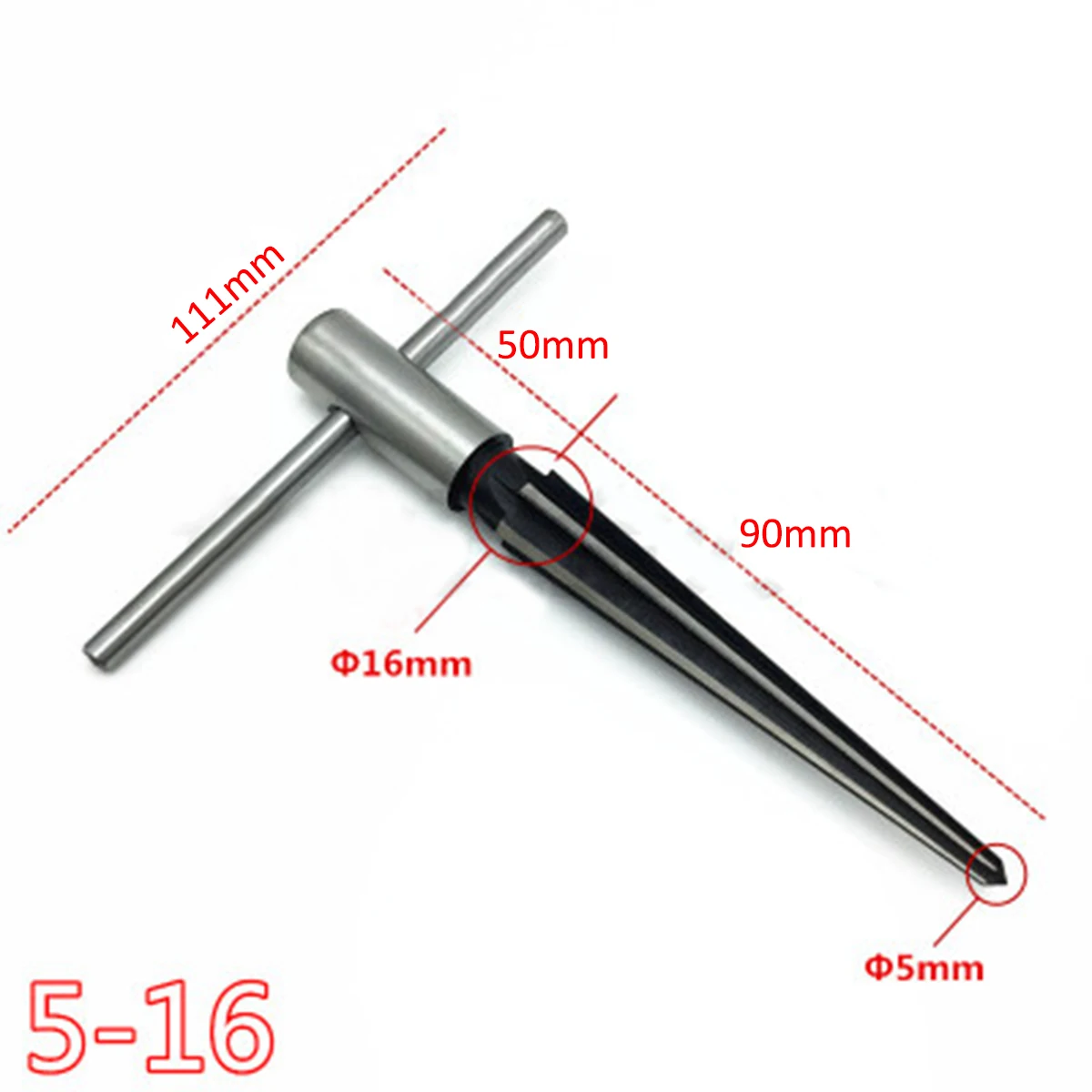 2PCS Handheld Tapered Reamer Set 1/8-1/2 Inch & 5/32-5/8 Inch Bridge Pin Hole Tapered Reamers Machinist Luthier Tools