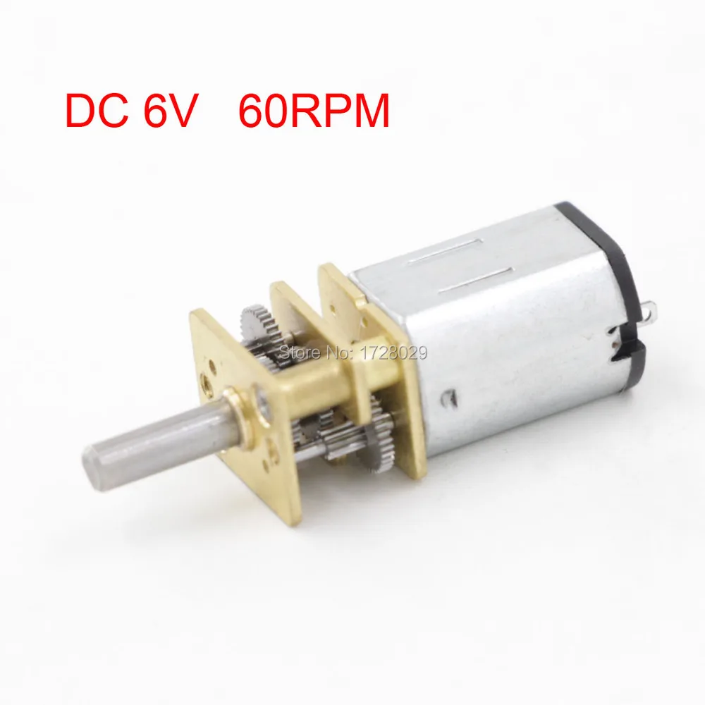 12F-N20 60RPM 6V Mini N20 DC Gear Reduction Motor for RC Car Robot Model DIY Engine Toys House Appliance Parts