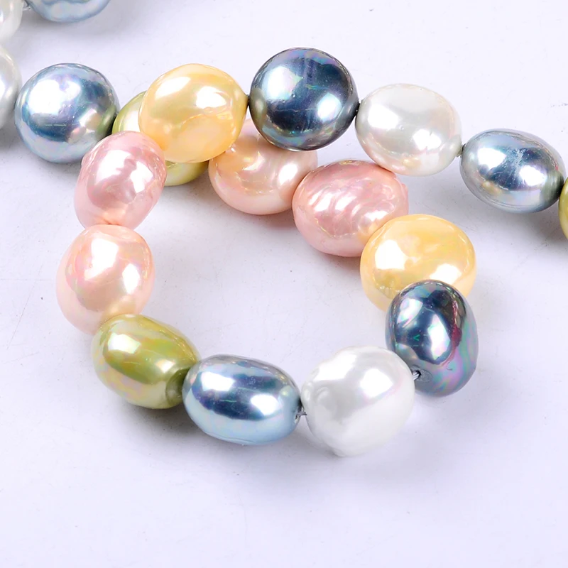 1pack/lot 20mm Fashion Flat Round Natural Shell Pearl Loose Spacer Beads DIY for Jewelry Craft Necklace