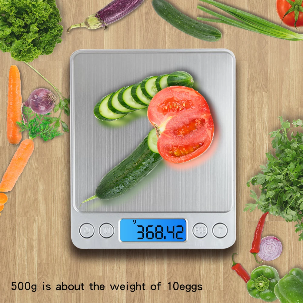 500g*0.01g Digital Precision Pocket Gram Scale Non-magnetic Stainless Steel Platform Jewelry Electronic Balance Weight Scale