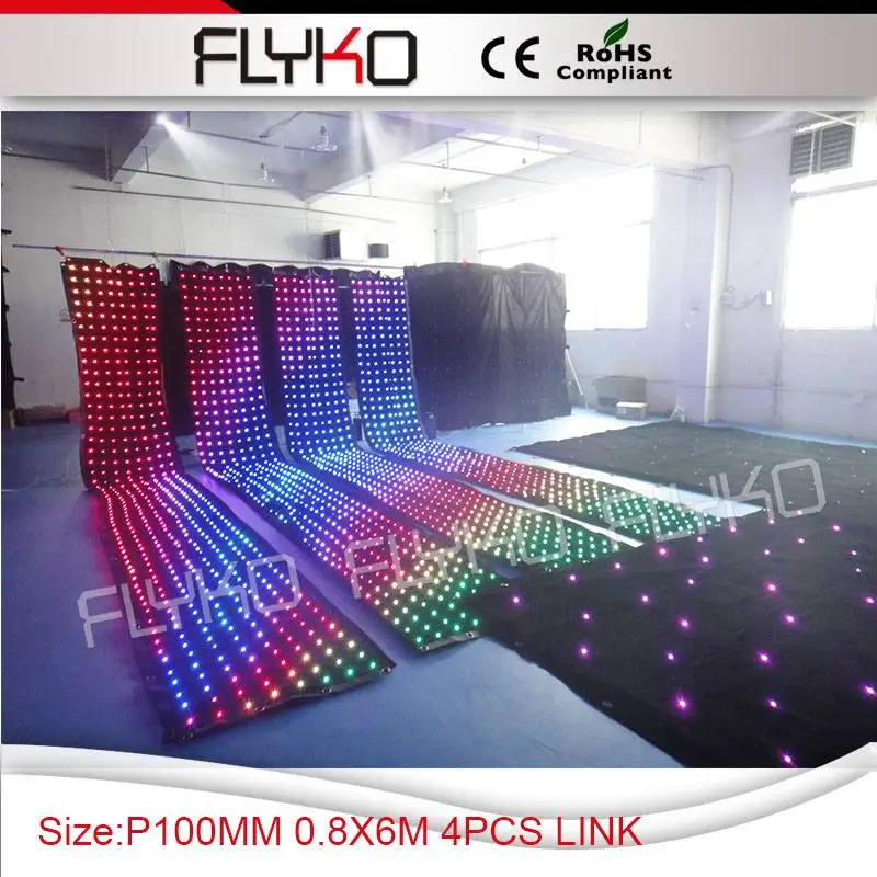 P100MM 0.8X6M 4PCS LINKED led floor wedding backdrops for sale