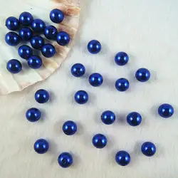 Wholesale 6.8.10.12mm Navy Blue Fashion Round Pearl Imitation Acrylic Pearl Beads DIY Jewelry Fingdings  AB-07