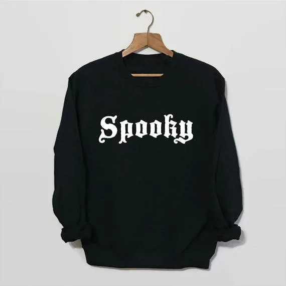 Sugarbaby Spooky Shirt Spooky Sweatshirt Witchy Clothing Halloween Shirt Gothic Clothing Grunge Tumblr Long Sleeve Casual Jumper