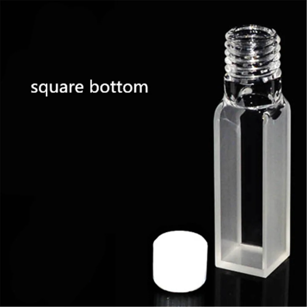1Pcs 10mm Path Length JGS1 Quartz Cuvette Cell With with screw cap For spectrometer 2 widows