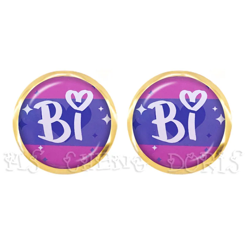 

Mutilayered Colorful Gay Lesbian LGBT Stud Earring Rainbow Flag Bi Pride Stud Earrings Jewelry New Arrival