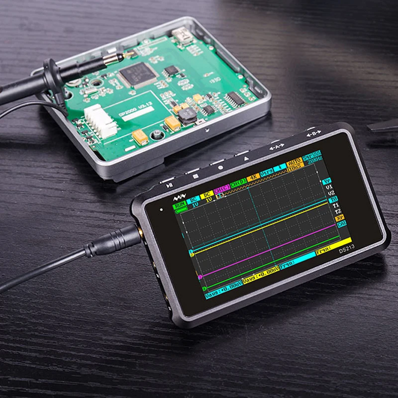 Mini DS213 Pocket Size Oscilloscopio Digitale DSO213 100 MS/s frequenza di Campionamento 4 Canali Aggiornamento da DSO203 DS203 DSO212 DS212