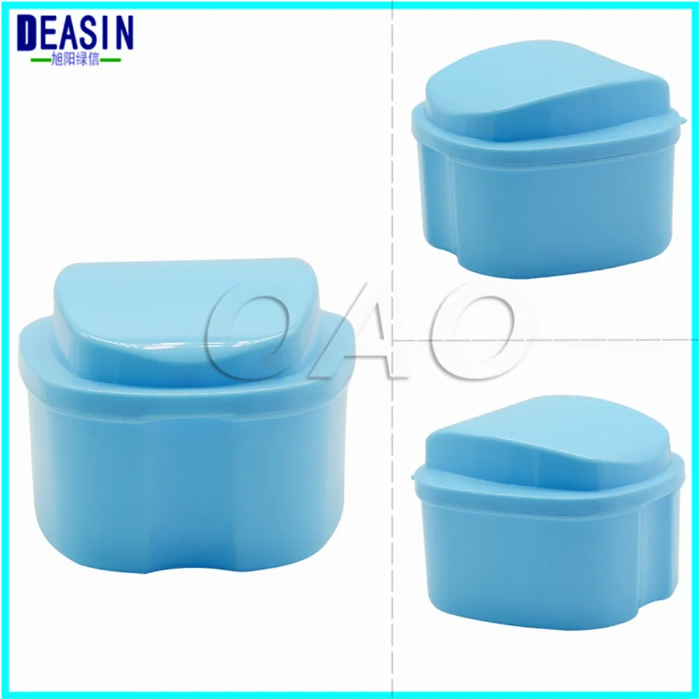 

10 PCS Denture Bath Box Case Dental False Teeth Denture Box False Teeth Rinsing Basket Container Bath Appliance Storage Case