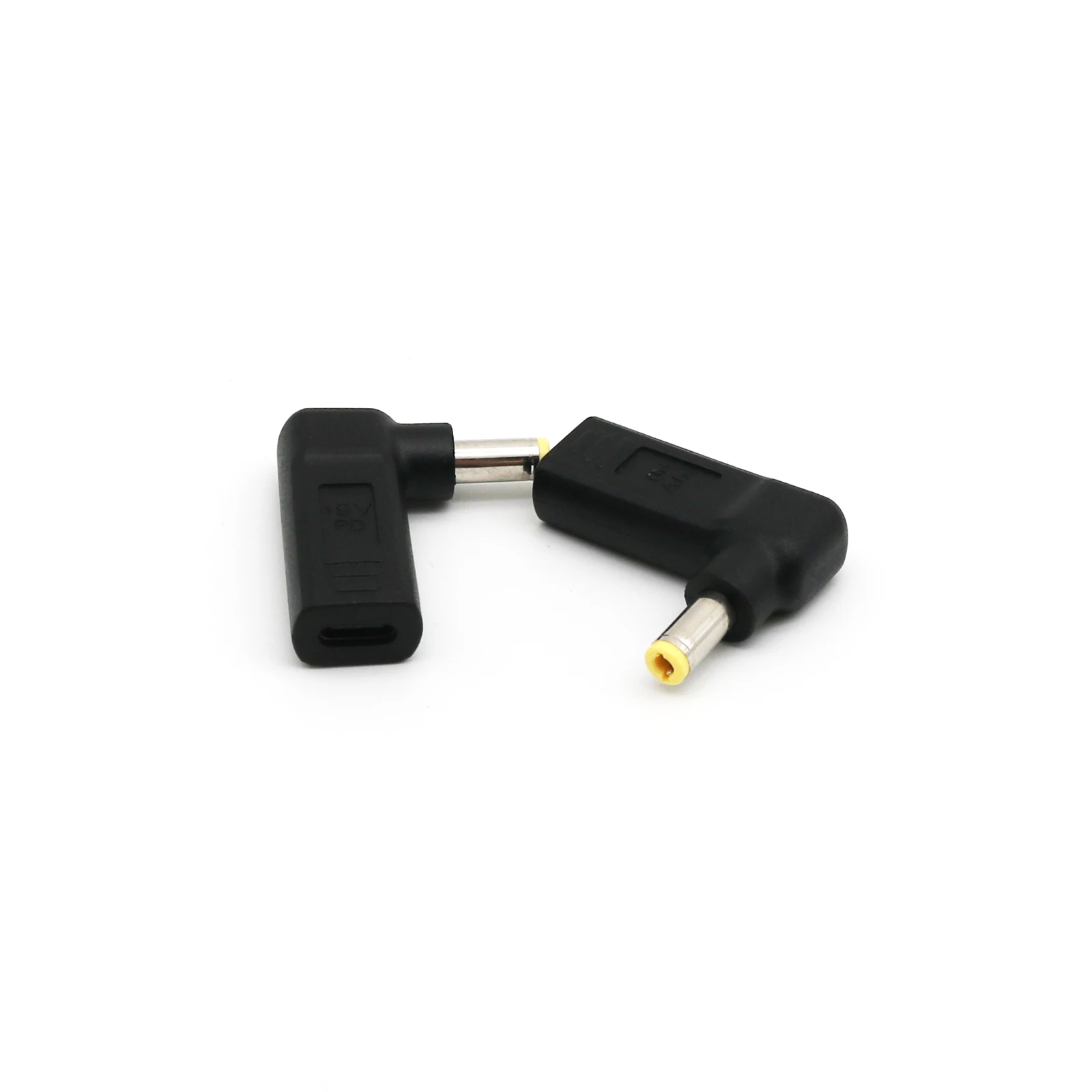 1x USB 3.1 Typ C Weibliche zu 5,5x2,1mm/5,5x2,5mm Männlichen Stecker Rechten Winkel DC power Stecker Adapter