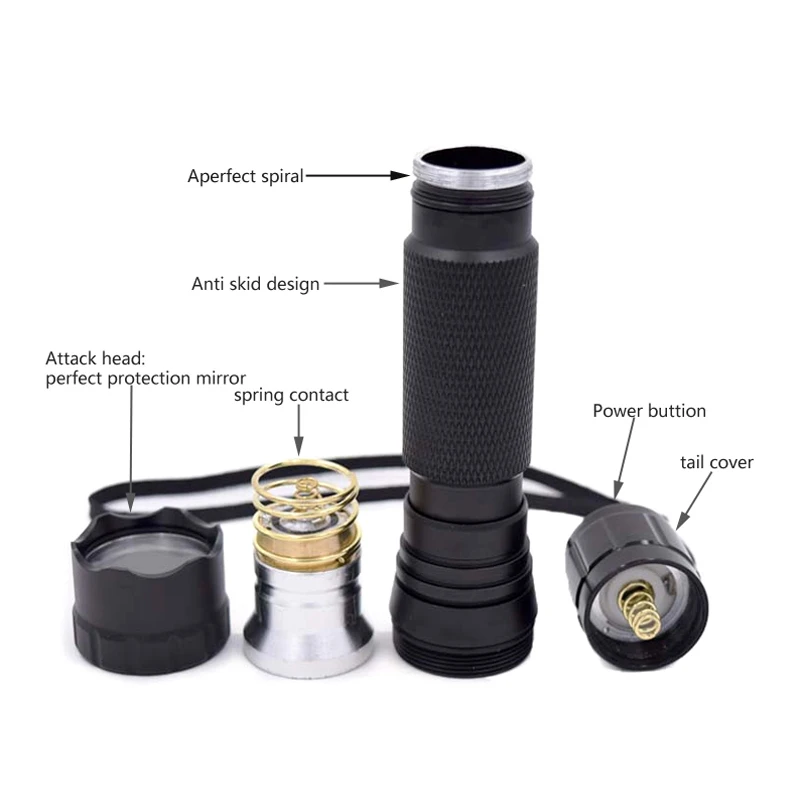 Hunting Light LED Tactical Flashlight Torch+Remote Pressure Switch +18650 Battery+Mount+Charger