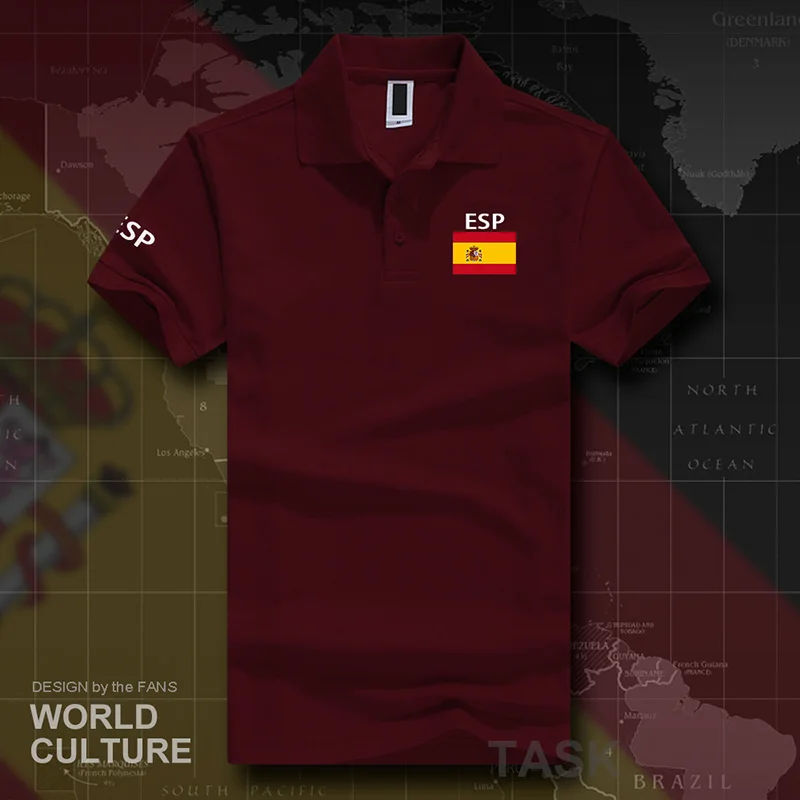Kingdom of Spain Espana polo shirts men short sleeve white brands printed for country 2017 cotton nation ESP Spanish Spaniard