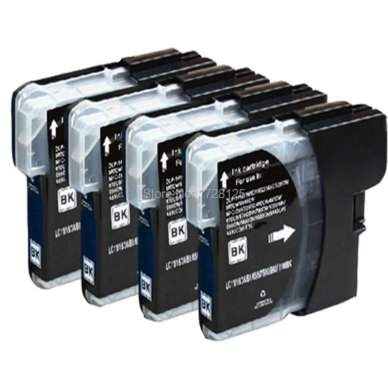 

4 Black LC-980BK LC-1100BK XL Compatible ink cartridge for brother DCP-145C DCP-165C MFC-250C MFC-295CN inkjet Printer