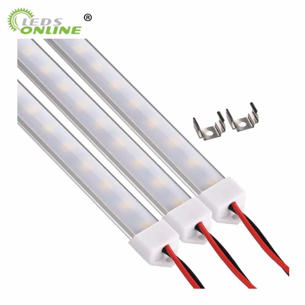 

10PCS 5050 LED Strip Bar Light 12V U-Type Hard Rigid Aluminium shell with milky Transparent cover for Kitchen Show Case Cabinet