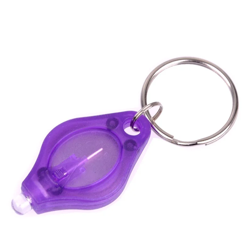 395-410nm Purple UV LED Keychain Money Detector Led Portable Light Keychain Car Key Accessories Wholesale wen7092