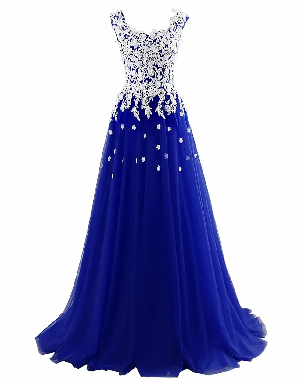 JaneVini Elegante EEN Lijn Zwarte Prom Dresses 2019 Vierkante Hals Sleeveless Applicaties Lace-up Back Tulle Plus Size Formele partij Jassen