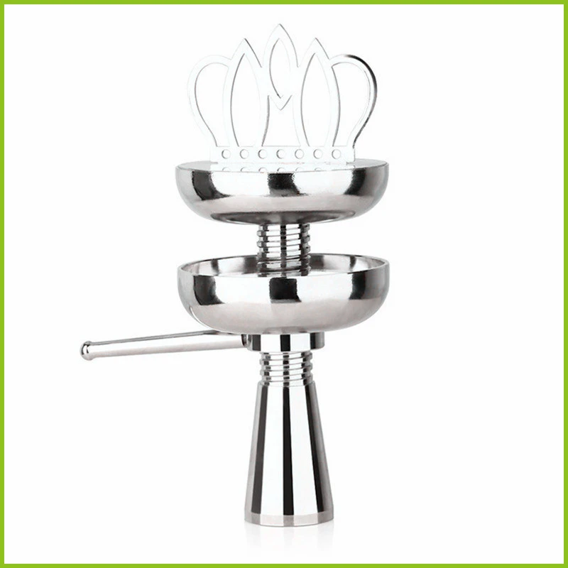 1PC Silver Crown Shisha Hookah Head Bowl Charcoal Holder Charcoal Burner for shisha