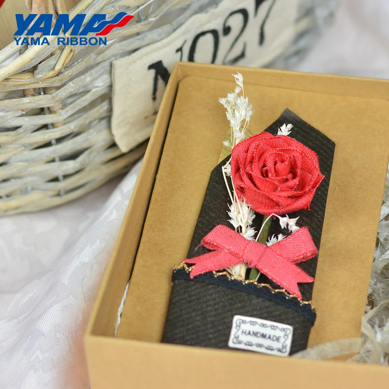 YAMA-Nylon Cotton Ribbon for Gift, Elastic Ribbon, Hand Made, Craft Gift, 50Yards, 9mm, 16mm, 25mm, 38mm, 3/8 \