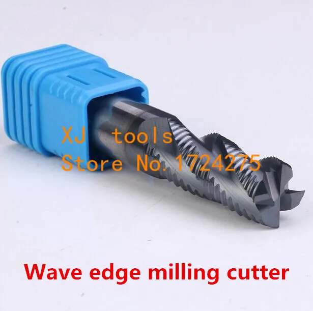 Free Shipping 1 pcs 4F*4*4*10*50mm  wave edge rough milling cutter  Milling Tools Carbide ,CNC milling tools, Nc tool