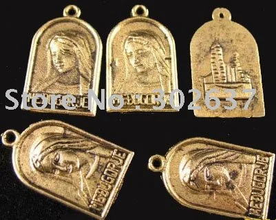 FREE SHIPPING 180pcs Antiqued gold Virgin Mary charms A1470G