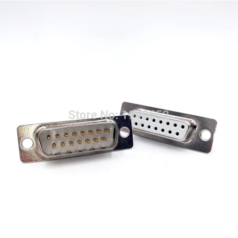 10PCS DB15 VGA Plug D type connector 3 row 15pin port socket female Male adapter DP15