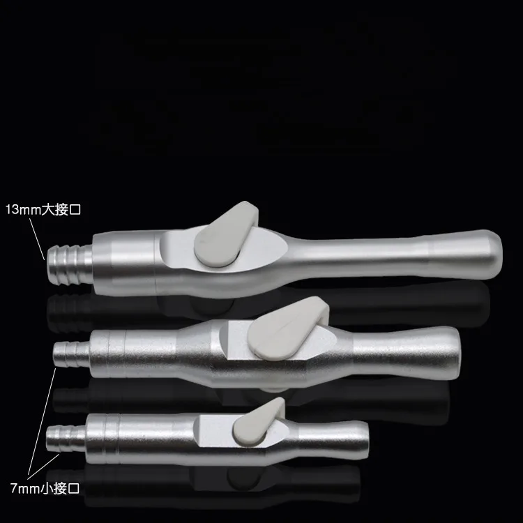 

Dental Material Aluminum Strong / Weak Suction Head With Switch Saliva Ejector Suction Valves